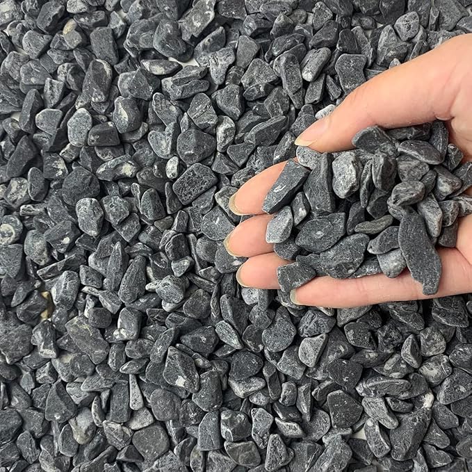 5lbs Black Pea Gravel, 3/8 Inch Decorative Pebbles Succulent Rocks, Black River Rocks Stones for Planters Vase Landscaping and Outdoor Garden Rock