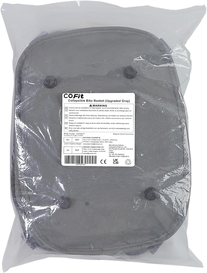 COFIT Detachable Bike Basket, Multi-Purpose Bicycle Handlebar Basket for Pet, Shopping, Commuter, Camping and Outdoor