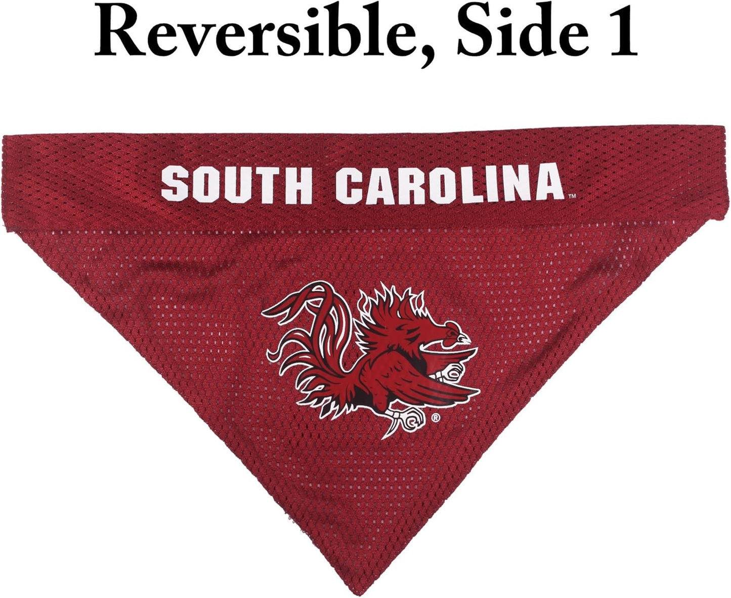 Pets First Collegiate Pet Accessories, Reversible Bandana, South Carolina Gamecocks, Large/X-Large