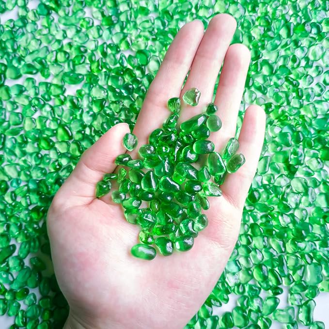 Keedolla Aquarium Gravel Fish Tank Rocks Pebbles Small, Irregular Sea Glass Pebbles Stones for Crafts, Vase Fillers, Aquarium, Fish Turtle Tank Decorations 0.93LB