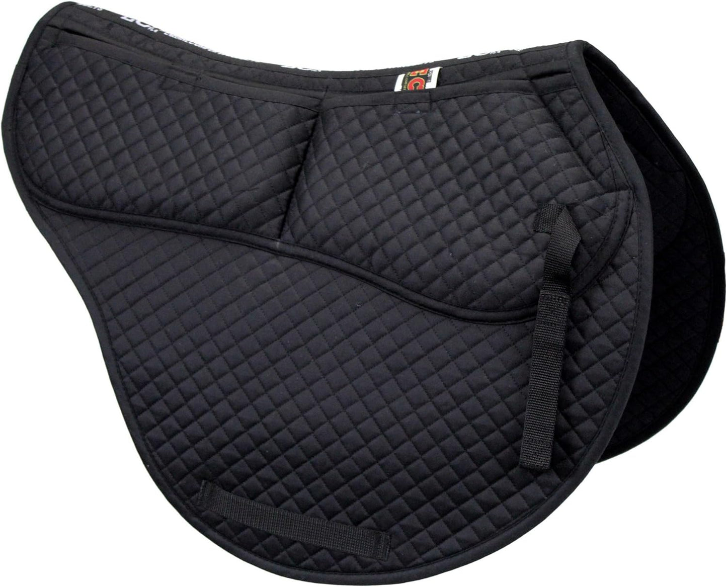 ECP Equine Comfort Products All-Purpose Contoured Correction Saddle Pad with Adjustable Memory Foam Inserts for Custom Support, Non-Slip, Shock Absorbing, 22” Spine, 19.5” Drop