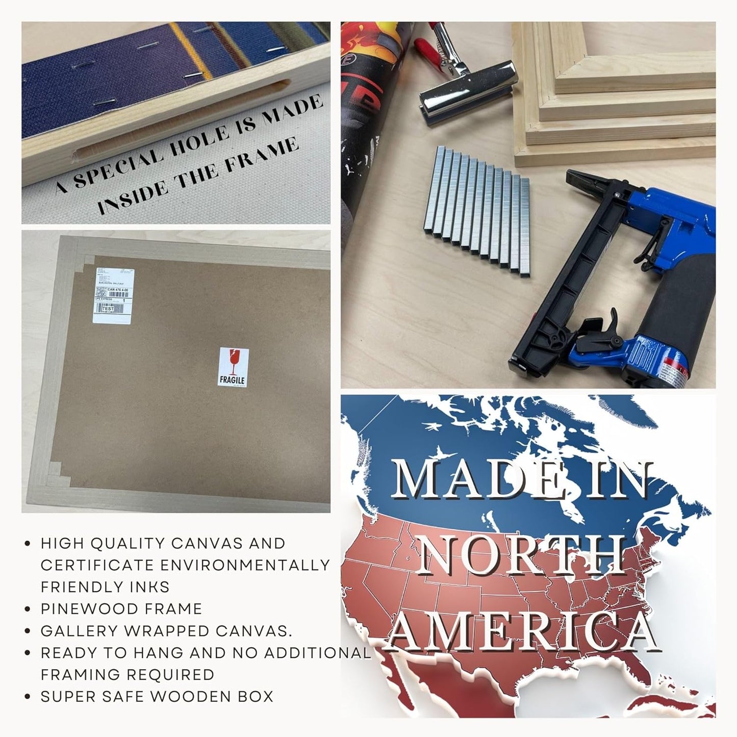 Nature Wall Art Prints - Ocean Forest Mountain Lake Canvas Landscapes - Small to Extra Large Living Room Bedroom Kitchen Bathroom Décor (Pine Trees in Fog, 39L" x 59W" - 3 Panels)