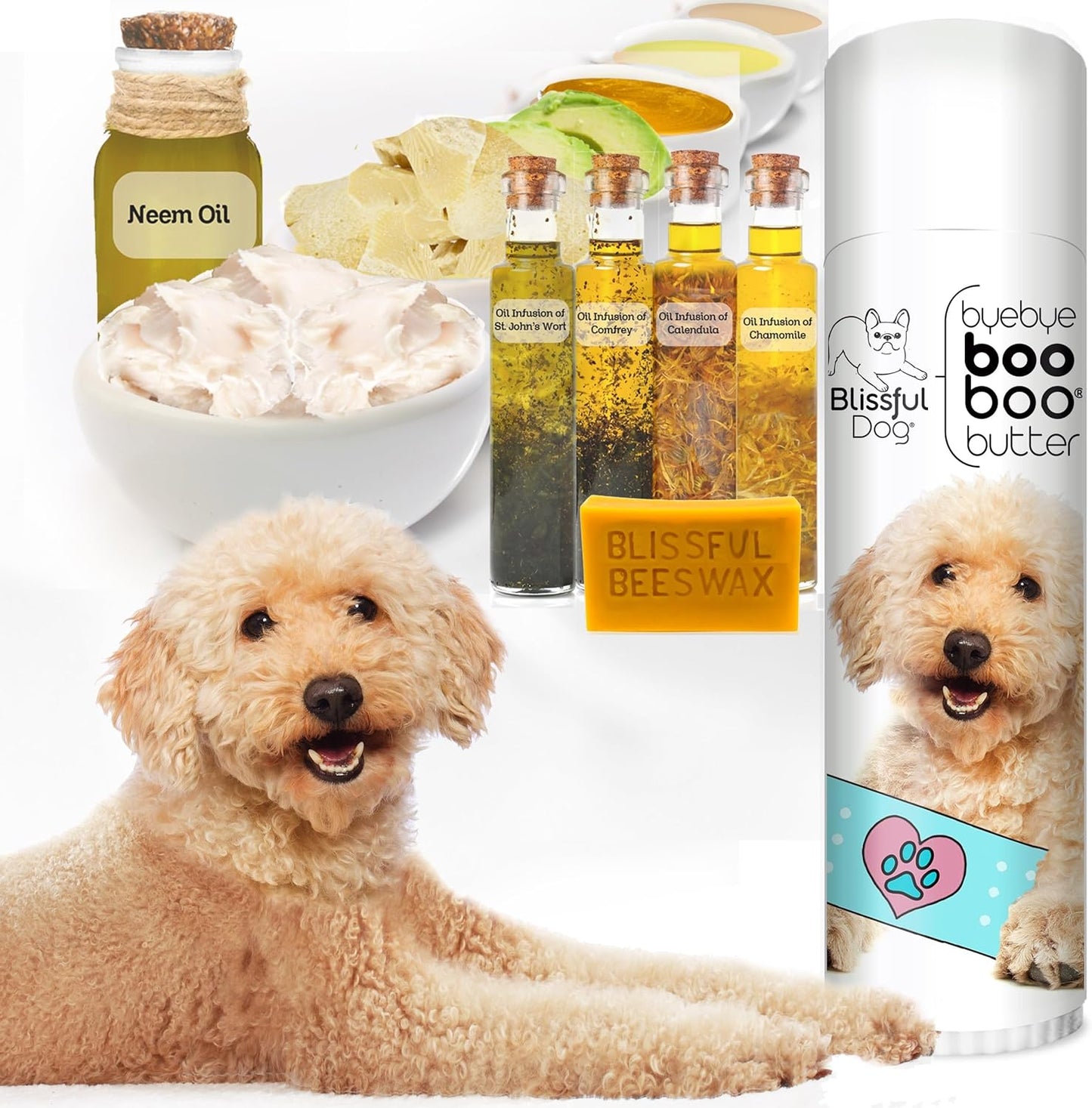 The Blissful Dog .50 oz Tube Goldendoodle Booboo Butter