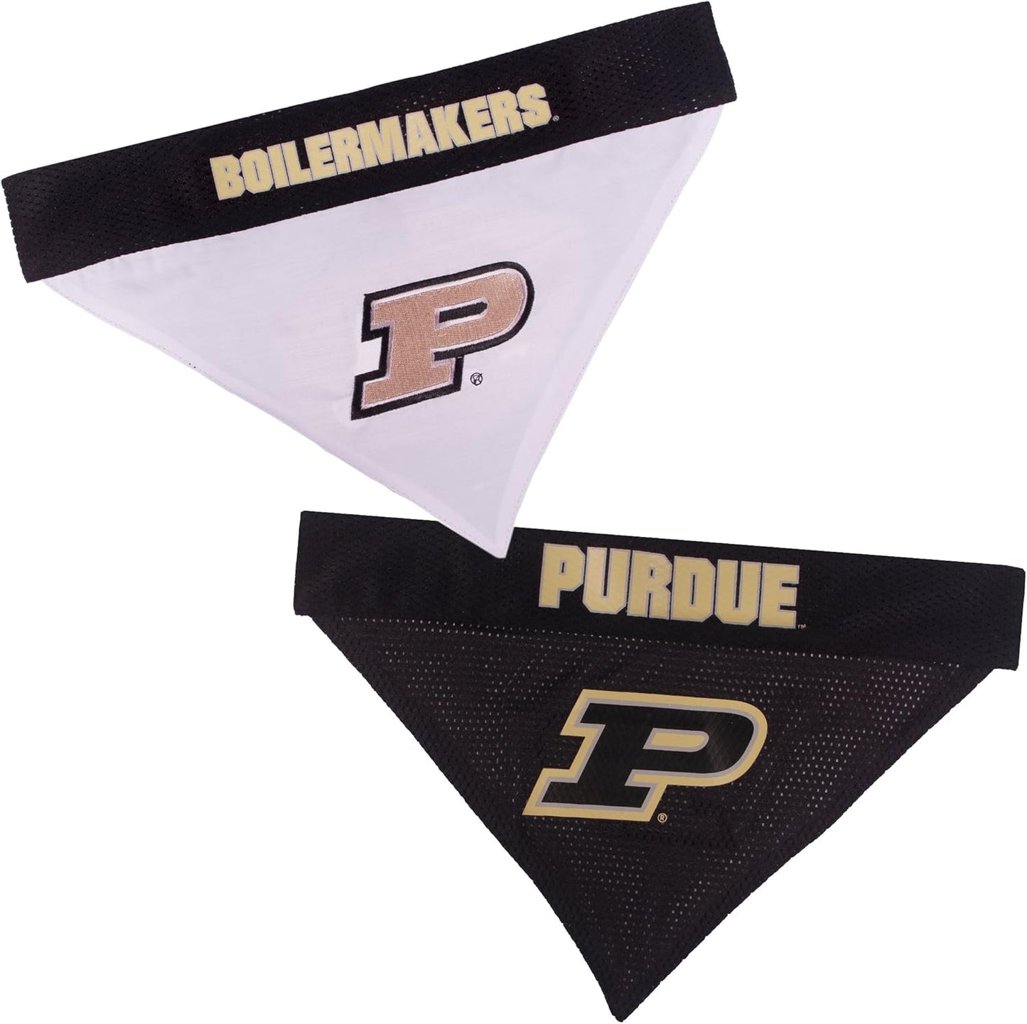 Pets First Collegiate Pet Accessories, Reversible Bandana, Purdue Boilermakers, Small/Medium