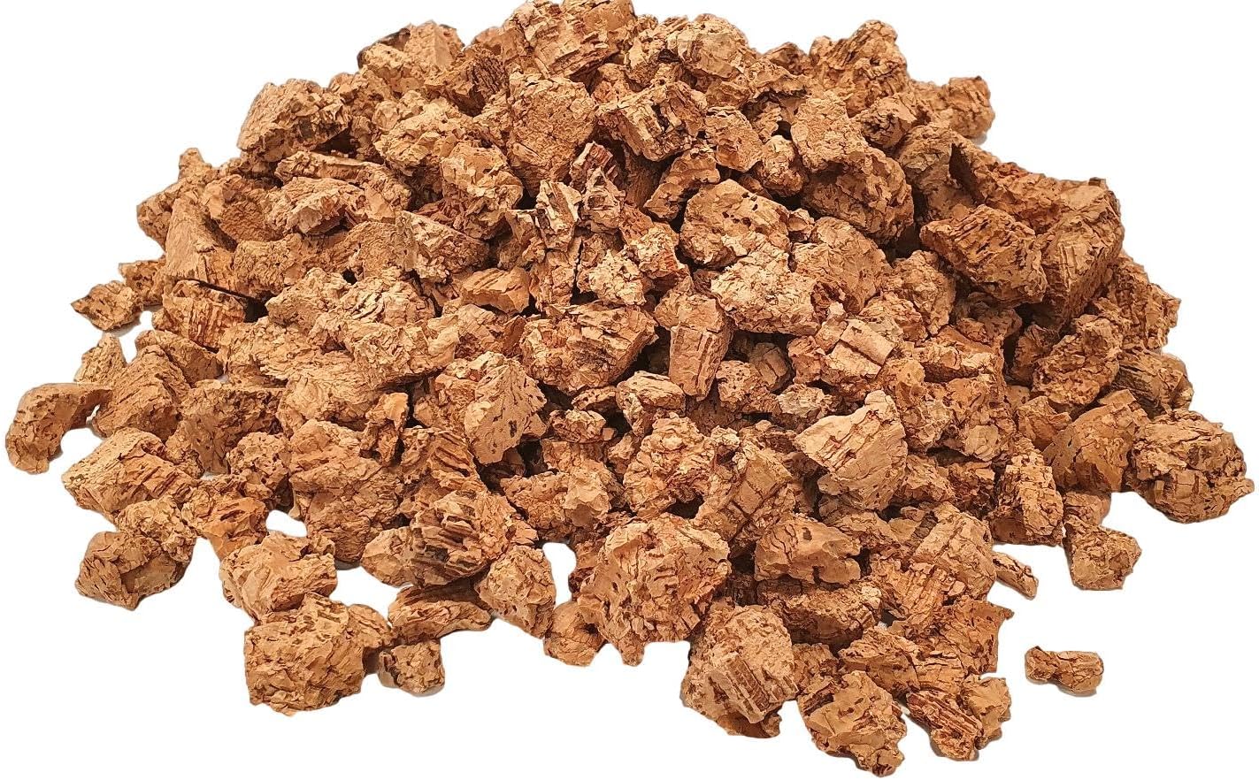 Cork Bark Nuggets (3/8"- 3/4") - Cork Bits (10-20mm) - Natural Cork Bits for Orchids, Air Plants, Reptiles & Terrariums (5 quarts)