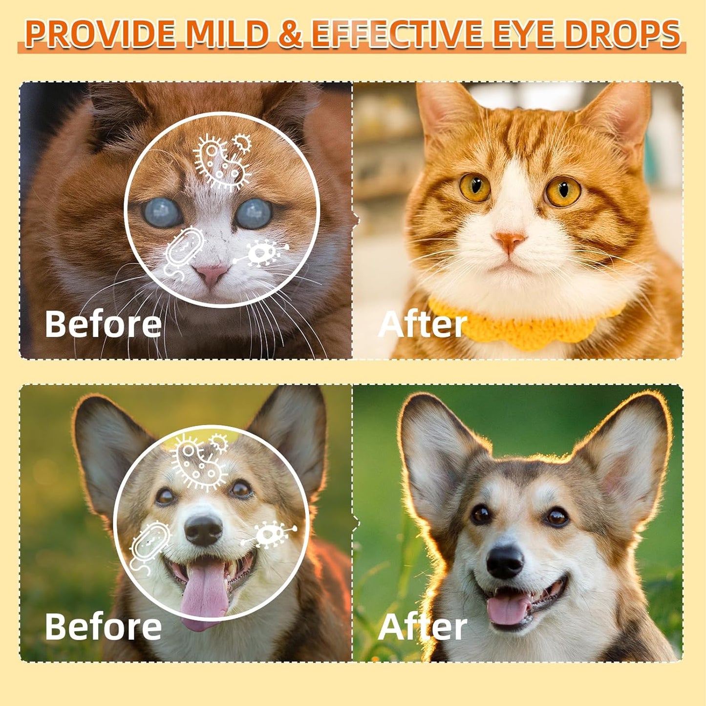 BrennenstuhlCataract Drops for Dogs - Pet Dogeye Drops for Superior Comfort Long - Removing Eye Stains - Used to Clean Tear Stains - ImprovingEye Vision - Safe for Cats and Dogs (2 X 10 Ml)