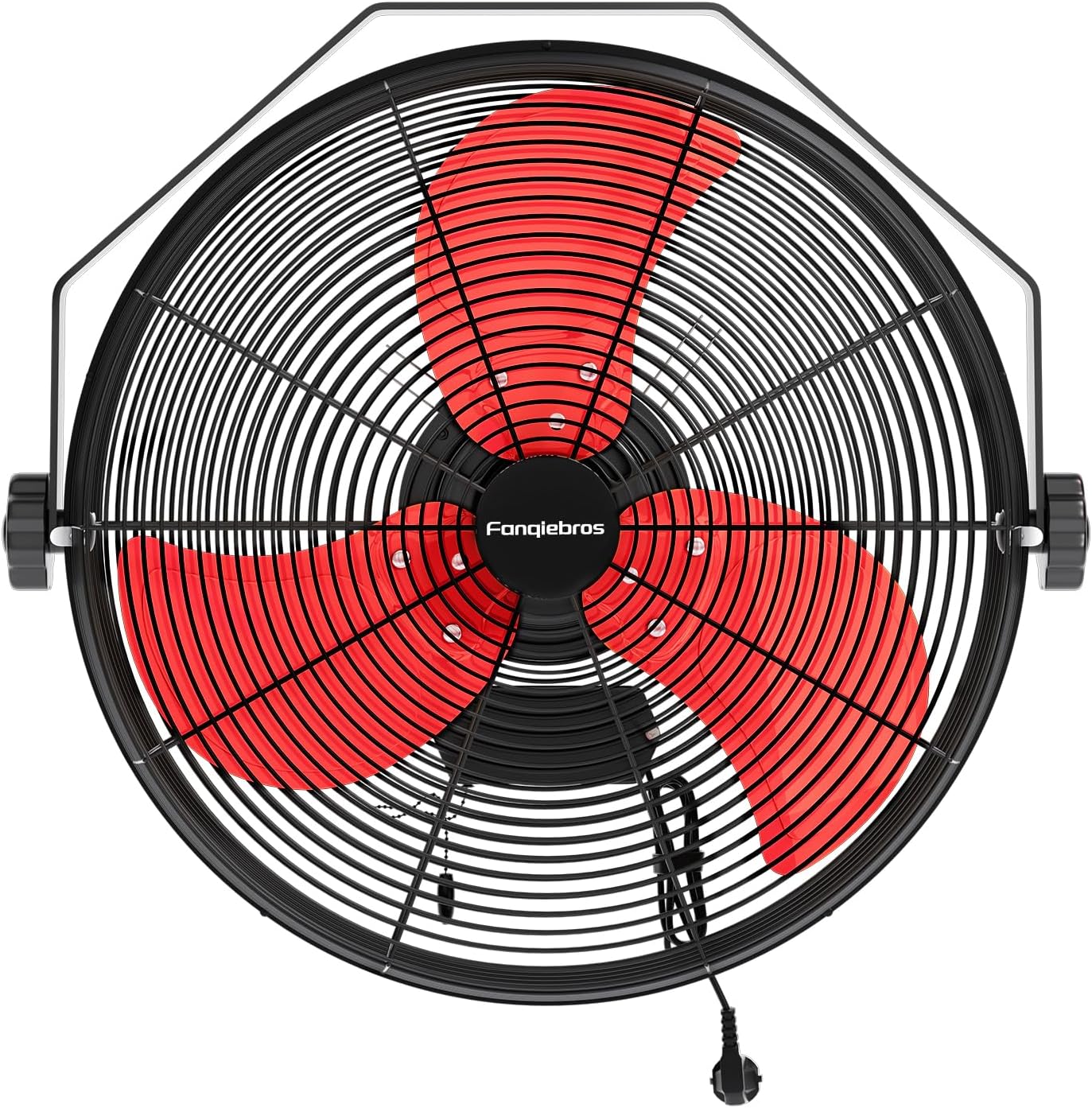 4580 CFM 18 inch High Velocity Wall Mounted Fan, 3-Speed Metal Fan with Sealed Motor, 360 Degree Tliting Heavy Duty Wall Fan for Patio, Barn, Garage, and Gazebo - UL listed