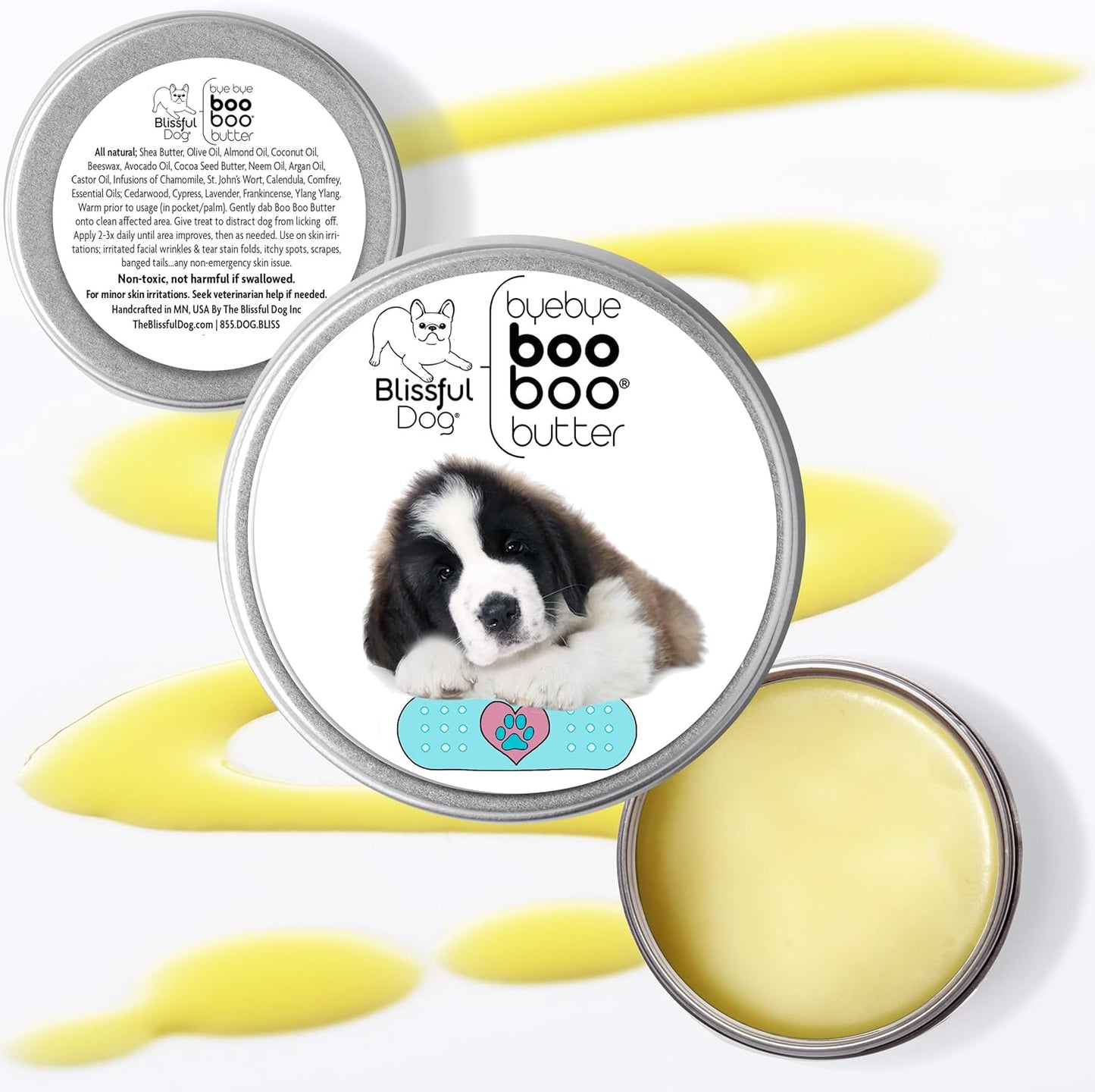 The Blissful Dog 4 oz TIN St. Bernard Booboo Butter