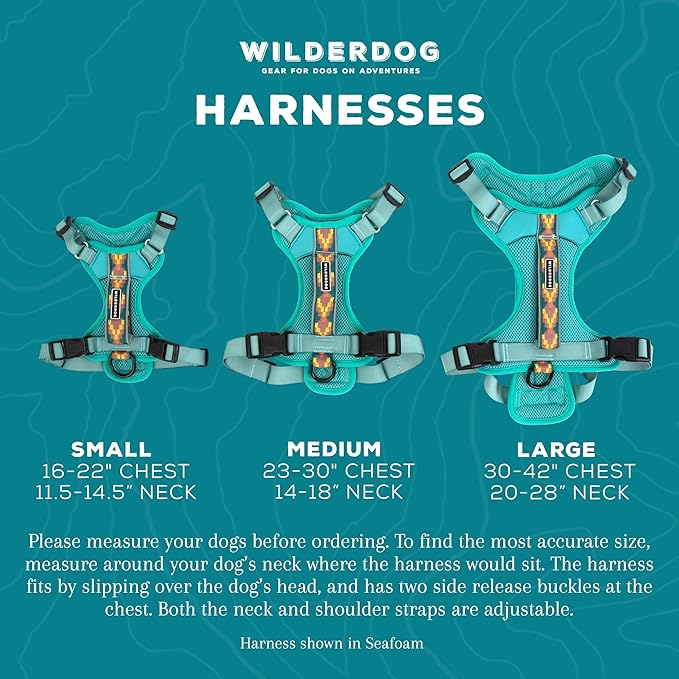 Wilderdog Lightweight Dog Harness with Reflective Straps - Large - Huckleberry