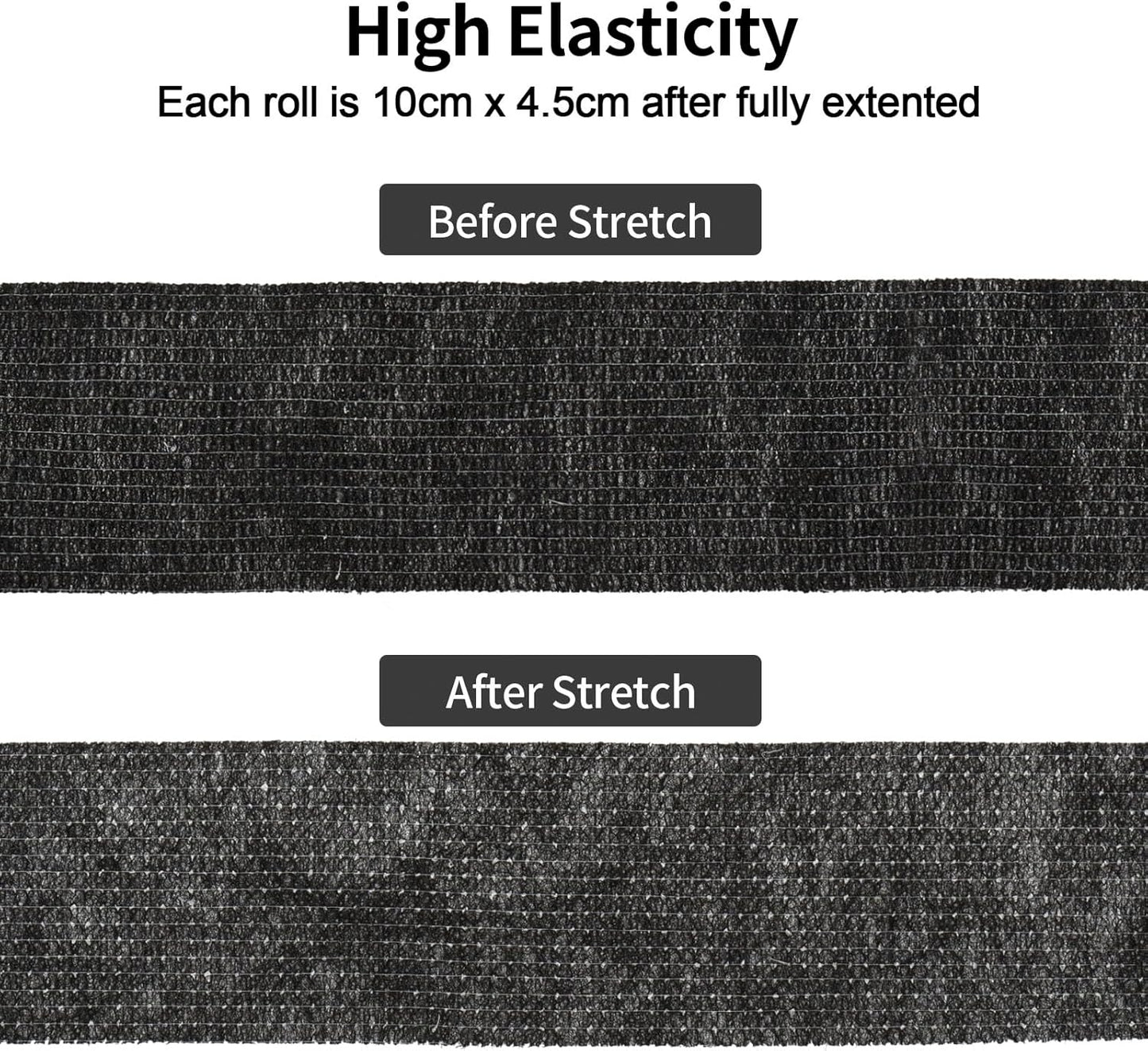 Self Adhesive Bandage Wrap 4 in x 5 Yds Vet Wrap for Horses Elastic Bandage for Ankle Wrist Athletic Tape Self Adherent Cohesive Bandage Wrap Sports Tape, 12 Pack