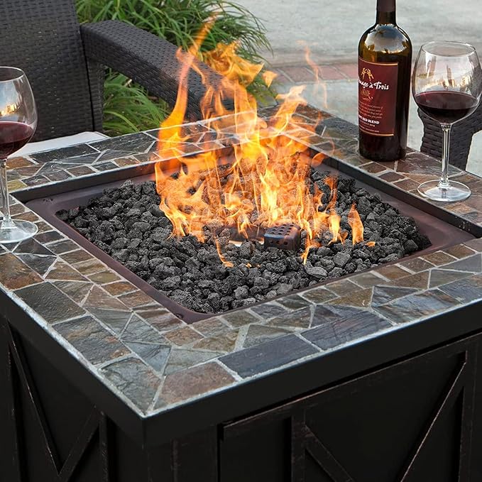 Mr. Fireglass 10 Pounds Lava Rocks Black Natural Stone Granules for Gas Fire Pit Fireplace, Gas Log Set & Barbecue Grills, Decorative Landscaping Rocks for Indoor and Outdoor Use, 0.4" - 0.8" Sized