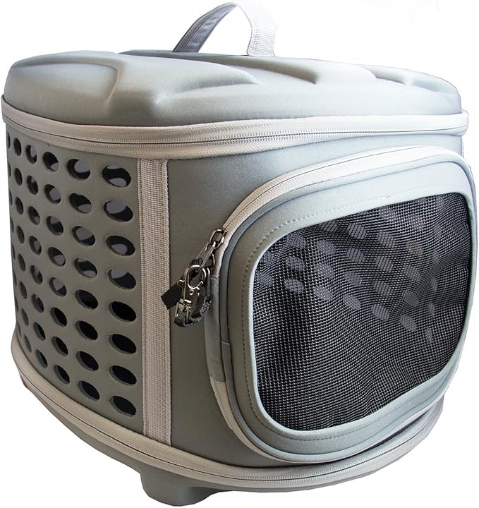Pet Magasin Hard Cover Collapsible Cat Carrier - Pet Travel Kennel with Top-Load & Foldable Feature for Cats, Small Dogs Puppies & Rabbits