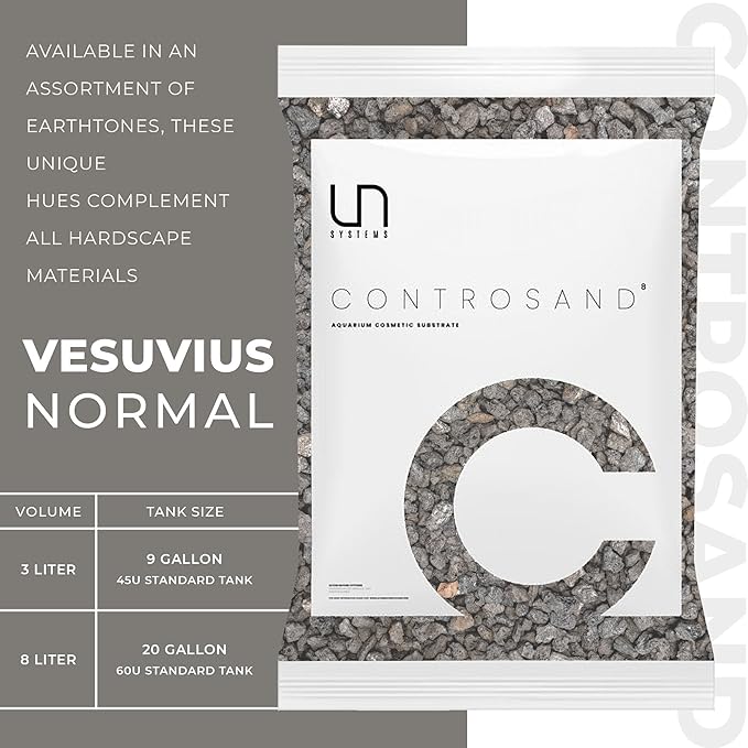Ultum Nature Systems Controsand Vesuvius Aquarium Gravel (3L) - Versatile Aquarium Substrate for Planted & Shrimp Tanks