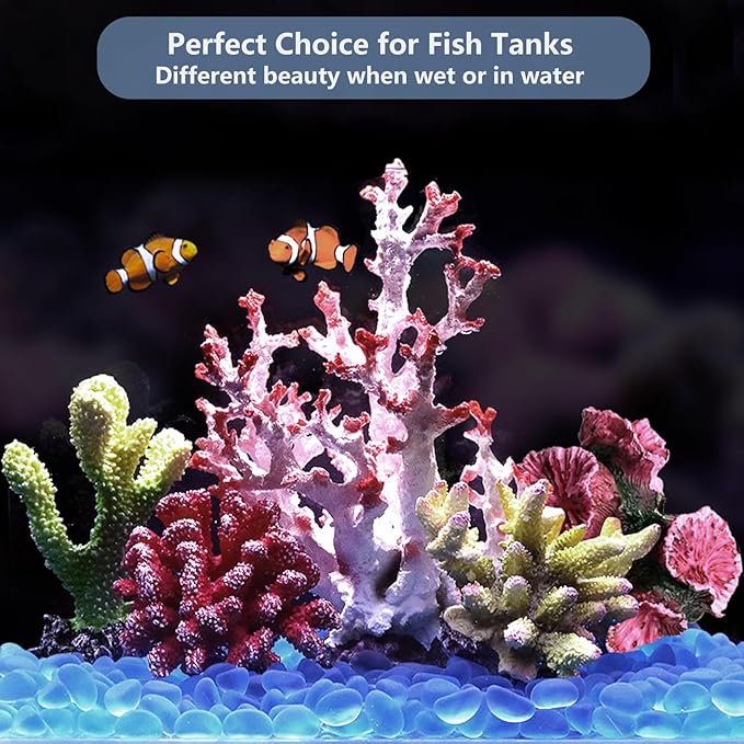 Sea Glass Stones - 0.9LB Dark Blue Frosted Glass Pebbles Gemstones - Perfect for Aquarium Rocks, Fish Tank Gravel, Vase Fillers, DIY Crafts, and Home Decor