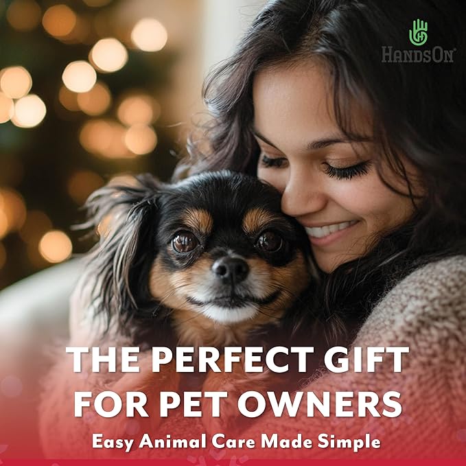 H HANDSON Pet Grooming Gloves - Patented #1 Ranked, Award Winning Shedding, Bathing, & Hair Remover Gloves - Gentle Brush for Cats, Dogs, and Horses (Purple, Large)