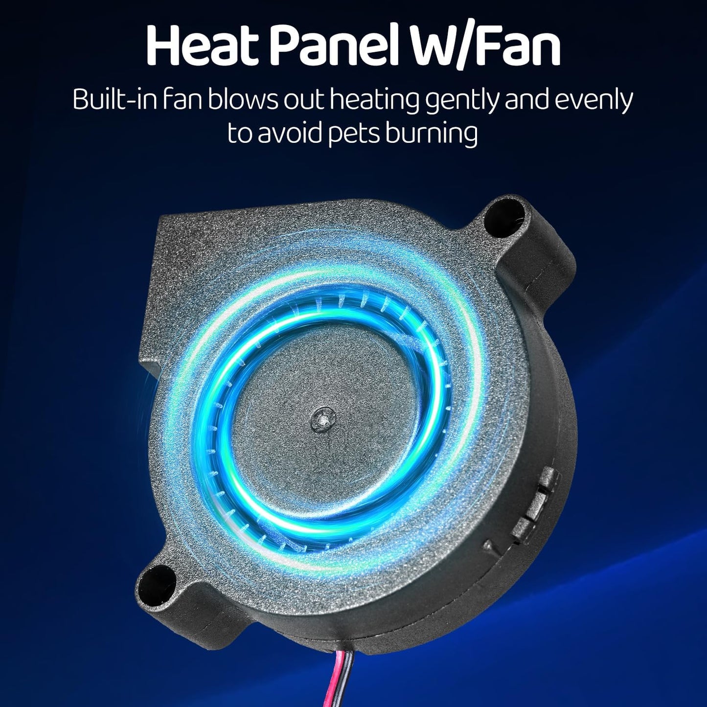 Oiibo Reptile Heating Panel Temperature Adjustable Heat Panel Fan for Terrariums, Energy Efficient & Non-Light Heater for Reptiles, Snakes, Lizards, and Amphibians, Safe & Durable