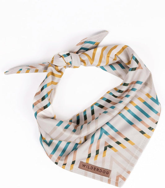 Wilderdog Dog Bandana with Lightweight Quick Drying Poly-Blend Mesh Material in Cream