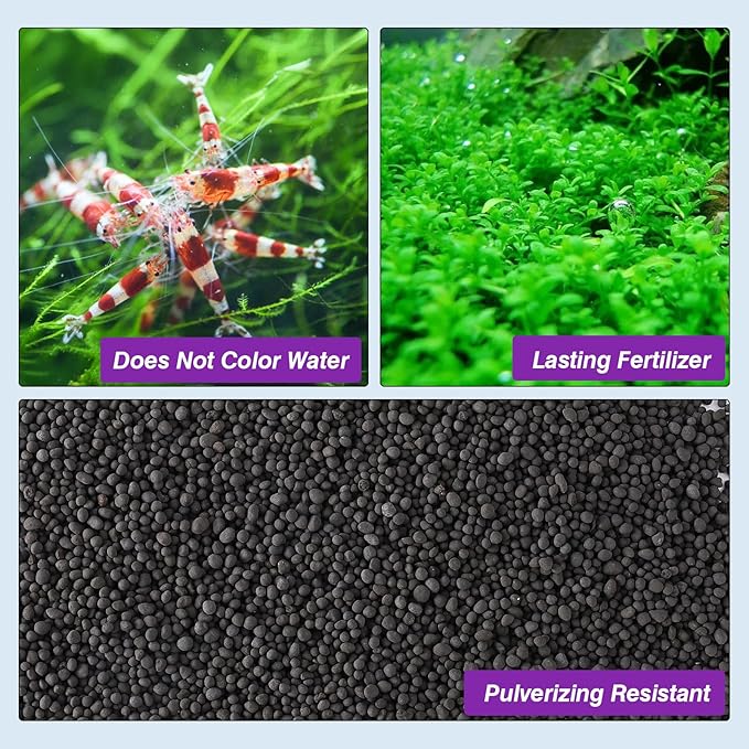Upgraded Aquarium Soil Water Grass Mud, Ideal for Fish Tank Aquascaping Aquarium Substrate Soil for Plants and Shrimps, No Need to Wash (13.2 Pounds)