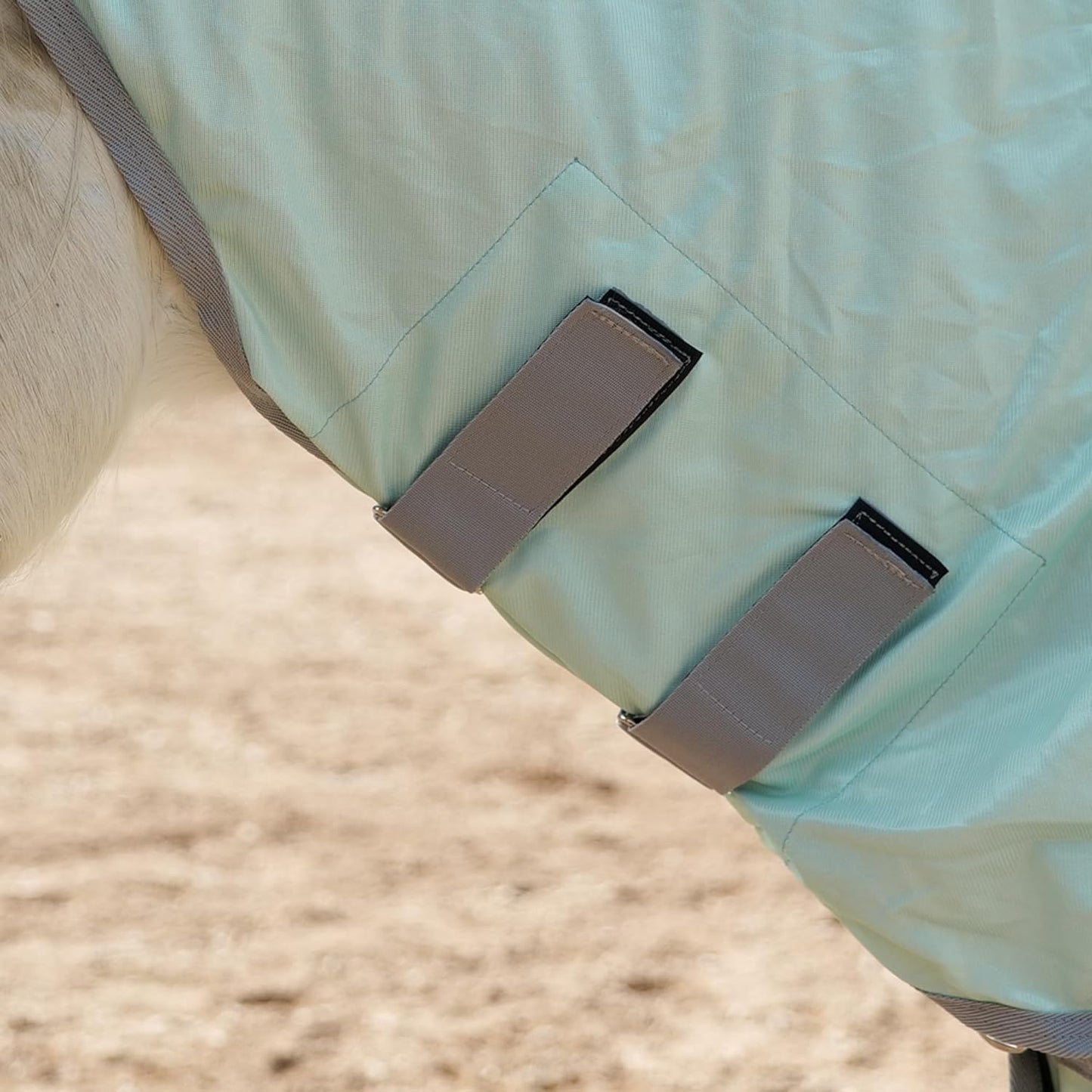 Horse Fly Sheet with Detachable Neck Cover & Belly Wrap, Adjustable Fly Sheet for Horses, Ventilated Airflow Mesh Equine Cooling Summer Flysheet Green 72