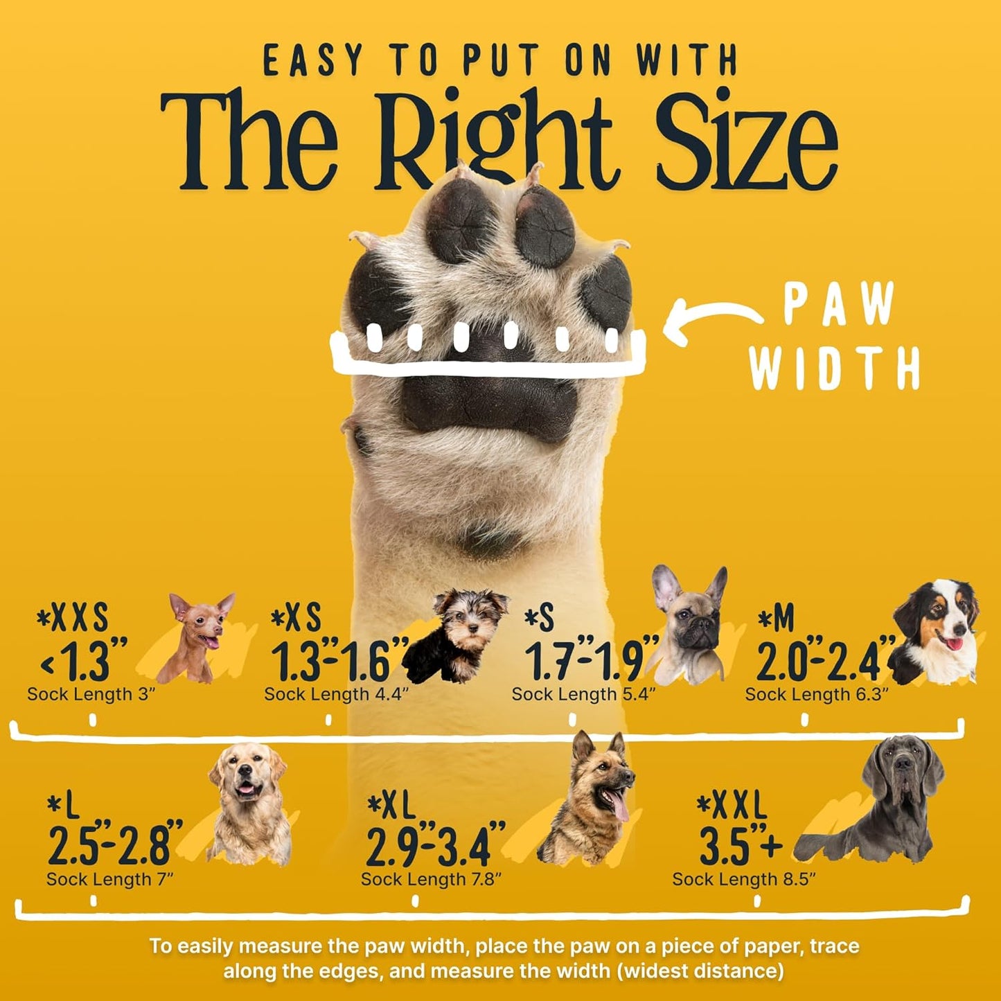 DOK TigerToes Premium Non-Slip Dog Socks for Hardwood Floors - Extra-Thick Grip That Works Even When Twisted - Prevents Licking, Slipping, and Great for Dog Paw Protection (XXS, Cool Caramel)