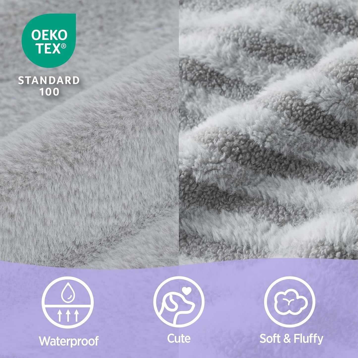 LE SURE Cute Dog Beds for Extra Large Dogs, Orthopedic Waterproof XL Pet Bed with Sides, Non-Slip and Egg-Crate Foam Big Dog Couch Sofa with Washable Removable Cover, Grey