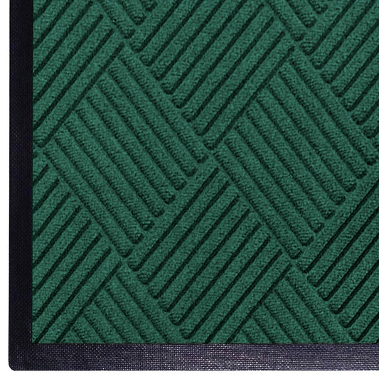 WaterHog Diamond | Commercial-Grade Entrance Mat with Rubber Border – Indoor/Outdoor, Quick Drying, Stain Resistant Door Mat (Evergreen, 4' x 12')