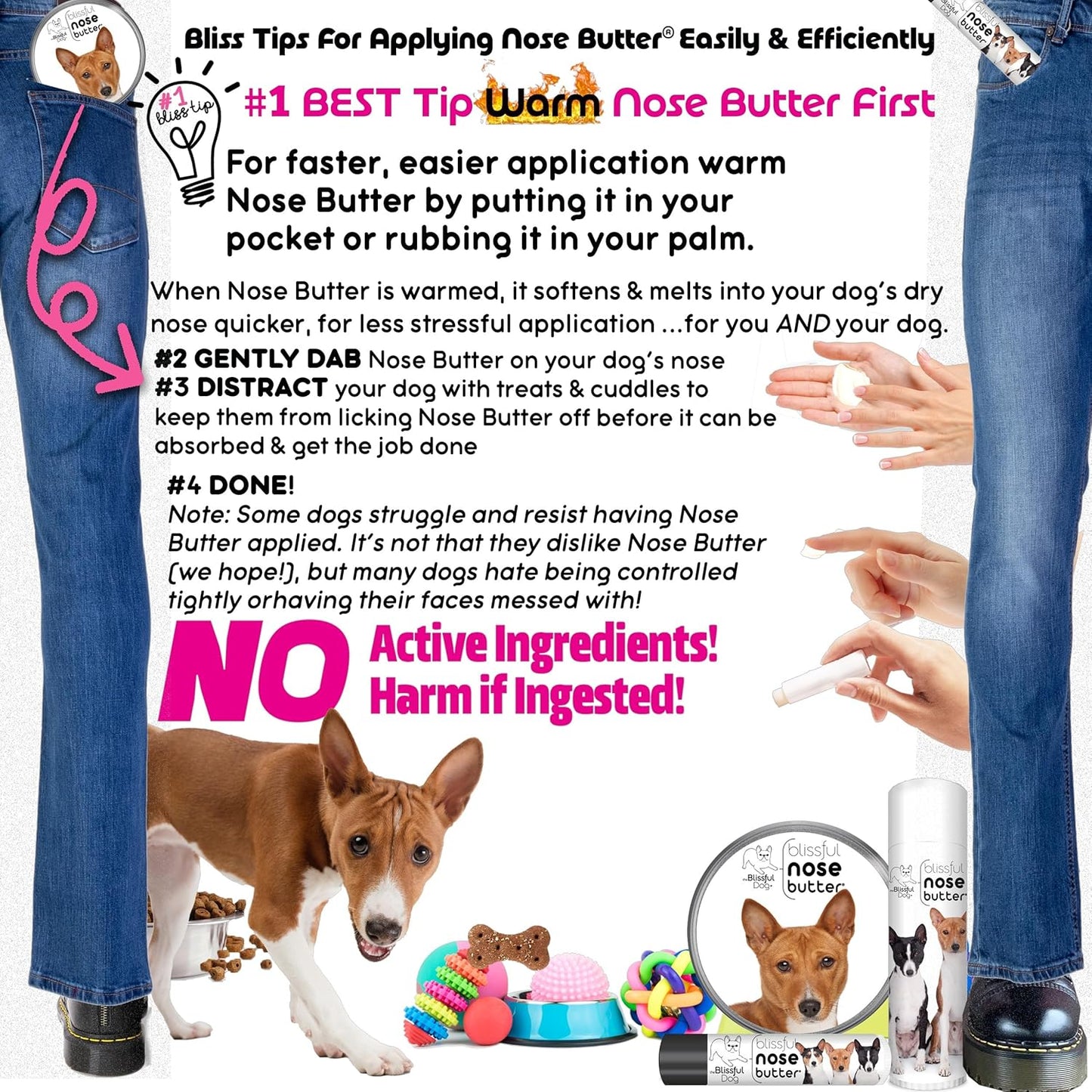 The Blissful Dog Basenji Unscented Nose Butter - Dog Nose Butter, 0.50 Ounce