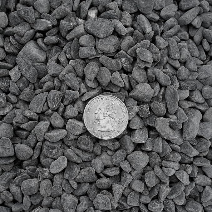 Mr. Fireglass Natural Decorative Gray Bean Pebbles, 1/5" Gravel Size River Rocks for Plants, Garden, Landscaping, Aquariums and Outdoor Decor (5-lb Bag)