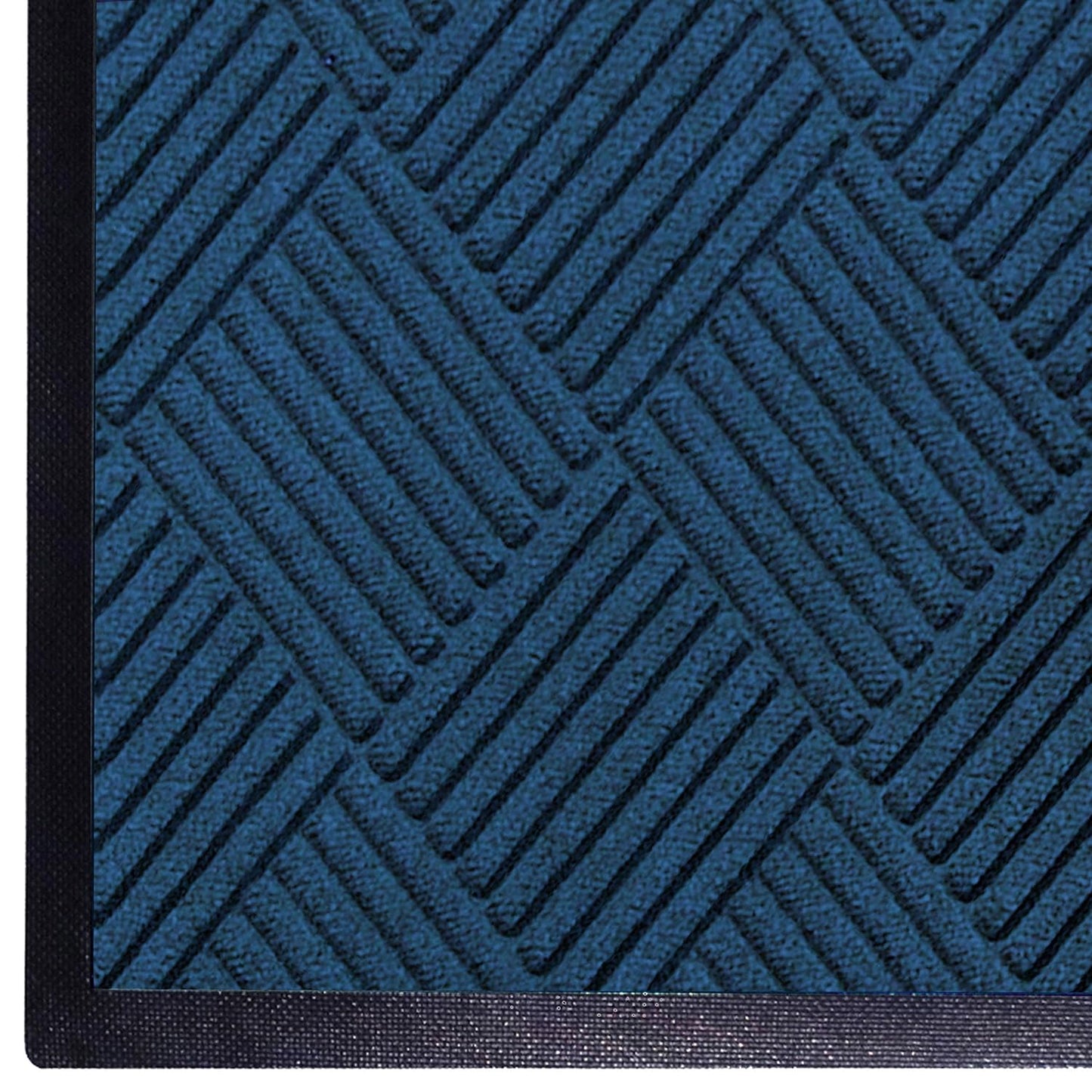 M+A Matting WaterHog Diamond | Commercial-Grade Entrance Mat with Rubber Border – Indoor/Outdoor, Quick Drying, Stain Resistant Door Mat (Navy, 4' x 8')
