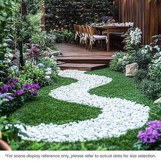 SIDONG 5 lbs White River Rocks, 1.2-2 Inches Pebbles for Indoor Plants, Aquarium Rocks Used in Fish Tank, Decorative Stones for Plants, Vases, Home Décor, Crafting, Garden Landscaping