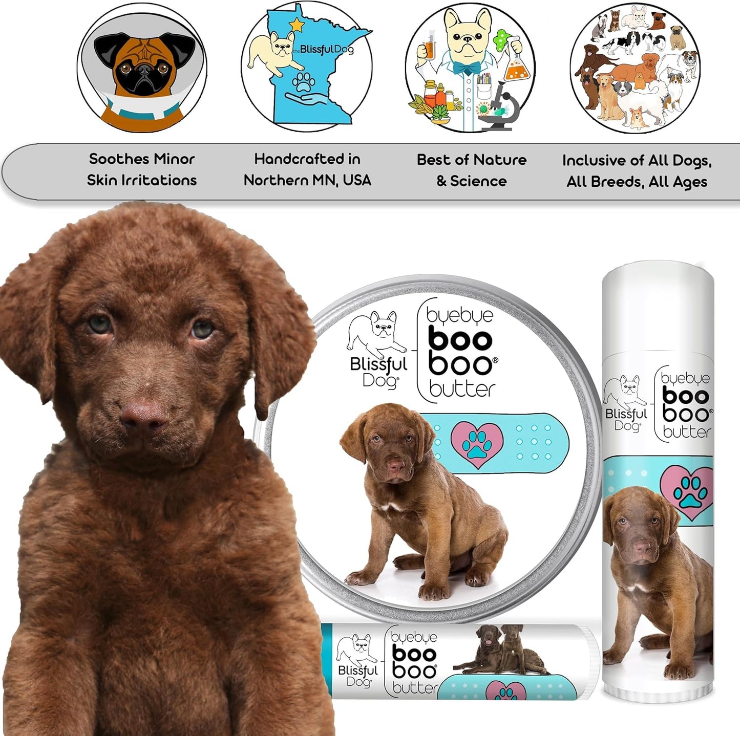 The Blissful Dog Chesapeake Bay Retriever Boo Boo Butter, 8-Ounce