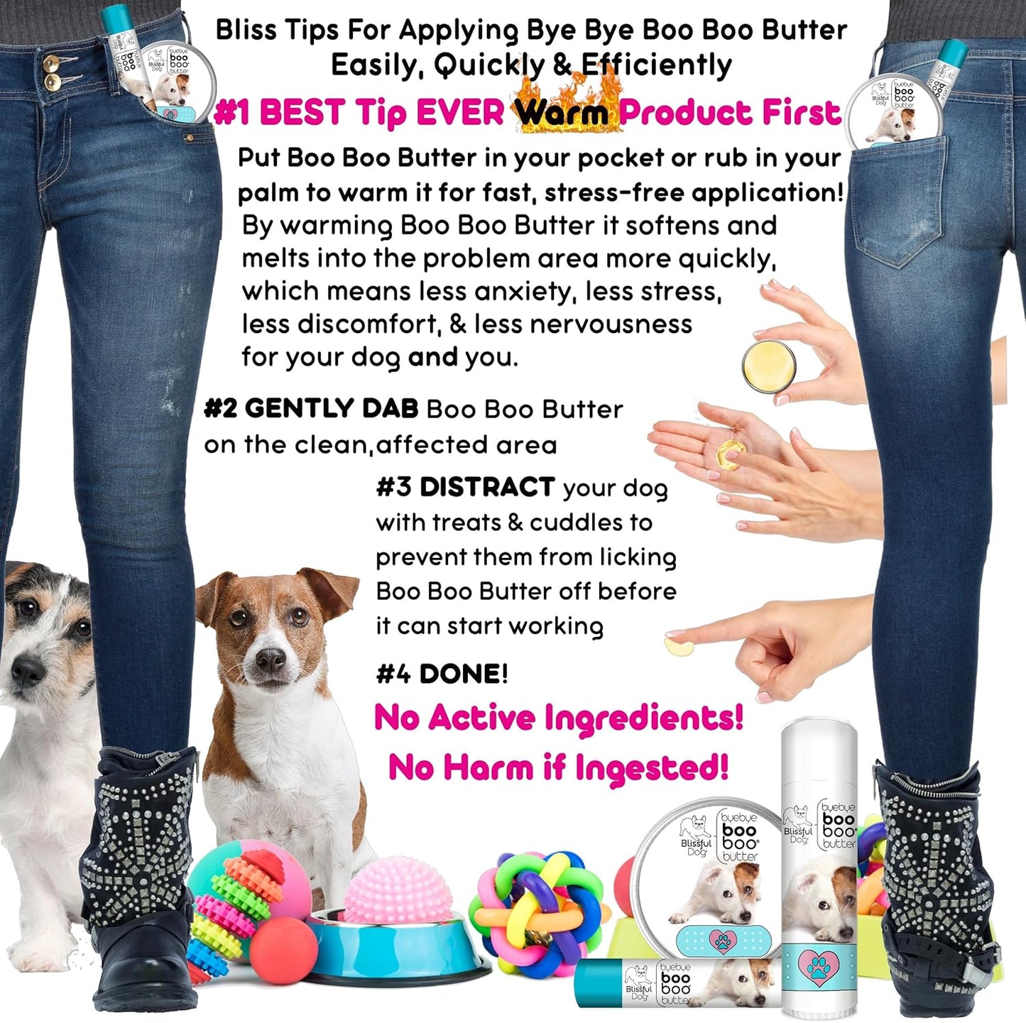 The Blissful Dog 1 oz TIN Jack Russell Terrier Booboo Butter