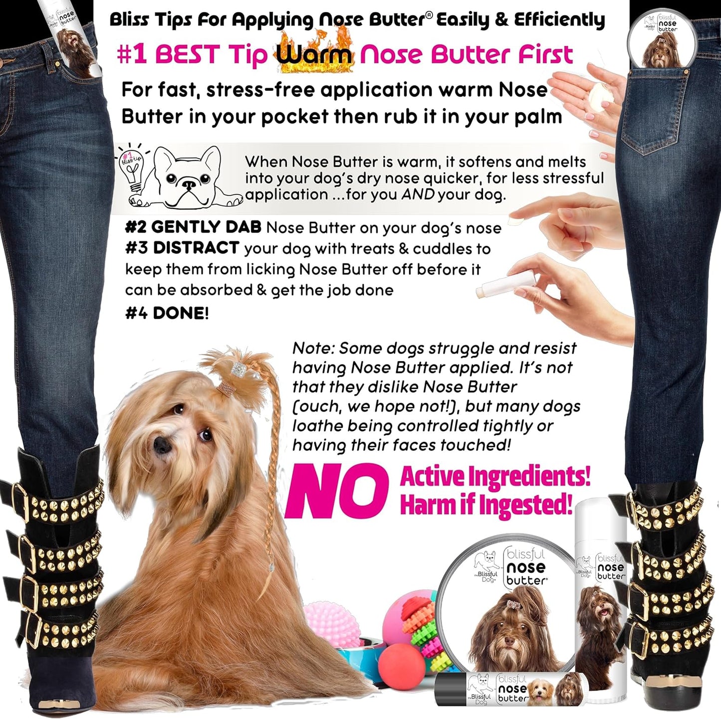 The Blissful Dog Havanese Unscented Nose Butter - Dog Nose Butter, 16 Ounce