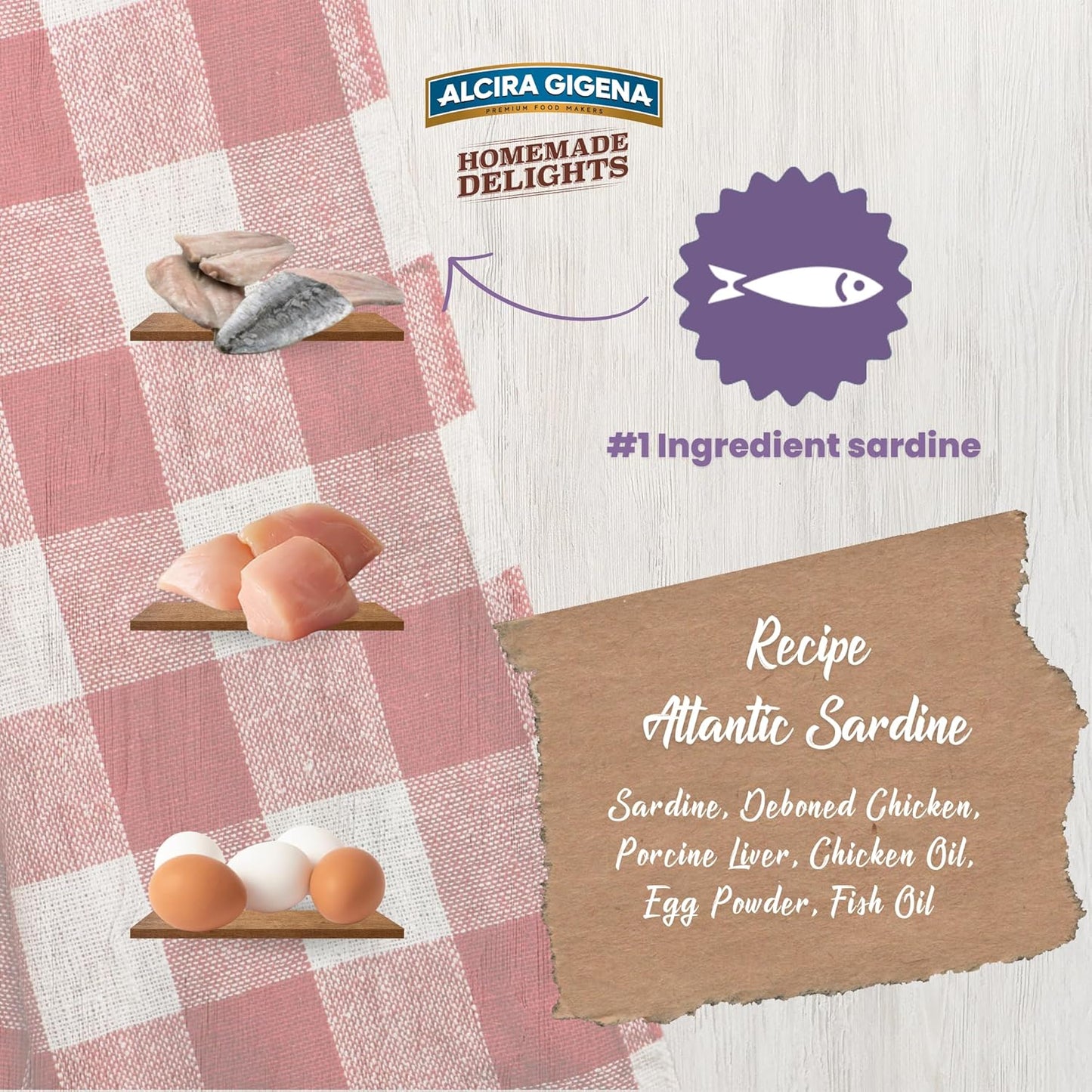 Wet Cat Food (Atlantic Sardine) - (Pack of 12)