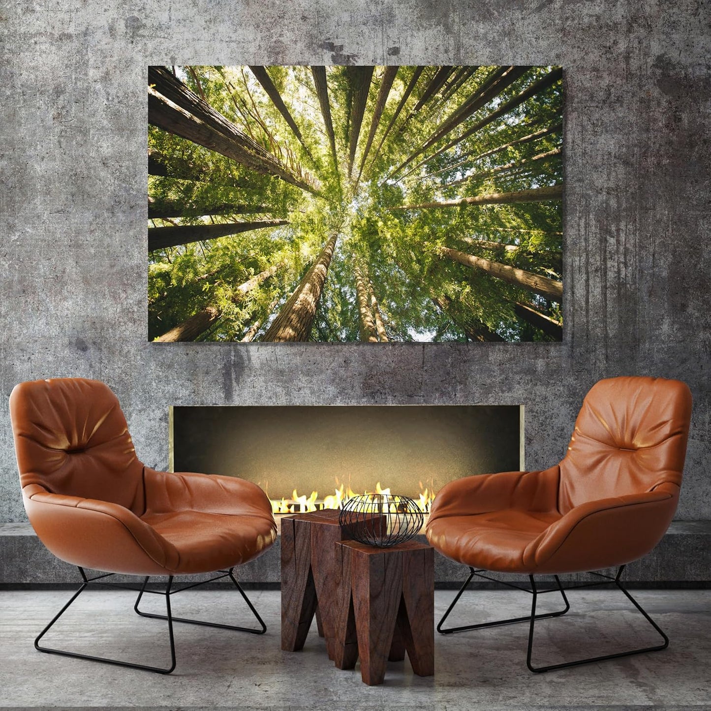Nature Wall Art Prints - Ocean Forest Mountain Lake Canvas Landscapes - Small to Extra Large Living Room Bedroom Kitchen Bathroom Décor (Serenity in the Forest, 28L" x 41W")