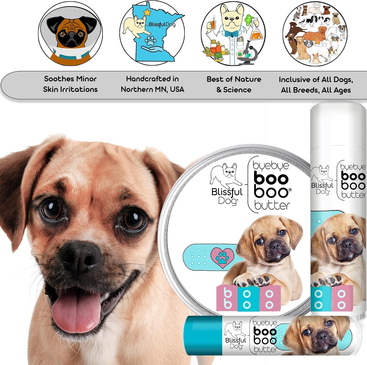 The Blissful Dog Puggle Boo Boo Butter, 0.15-Ounce