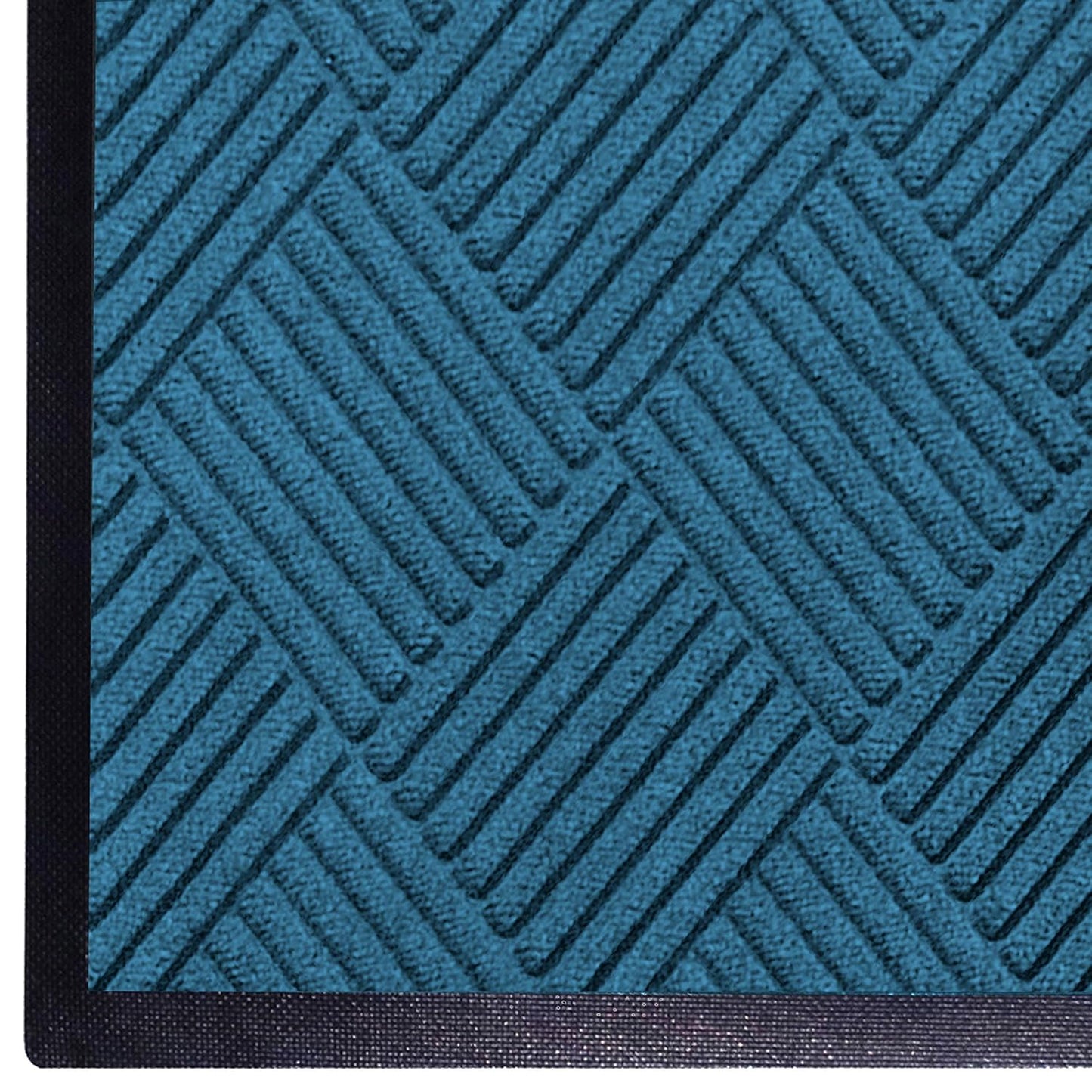 WaterHog Diamond | Commercial-Grade Entrance Mat with Rubber Border – Indoor/Outdoor, Quick Drying, Stain Resistant Door Mat (Medium Blue, 6' x 8')