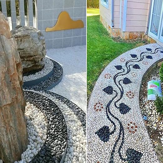 XXYXXY Natural River Rocks Decorative Rocks, Succulents, Highly Polished Decorative Pebbles in Shapes and Sizes from 1-3 inches. (18LB, 1)