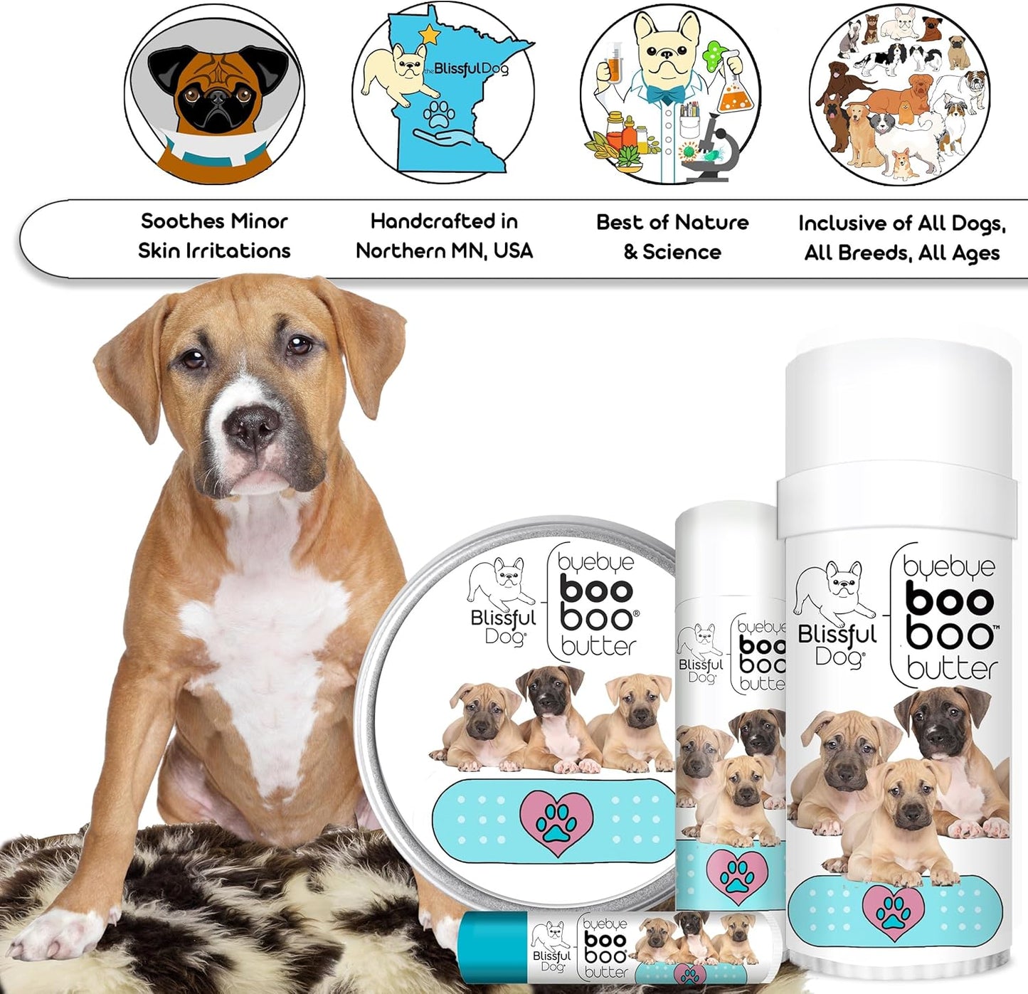 The Blissful Dog American Staffordshire Terrier Boo Boo Butter, 16oz
