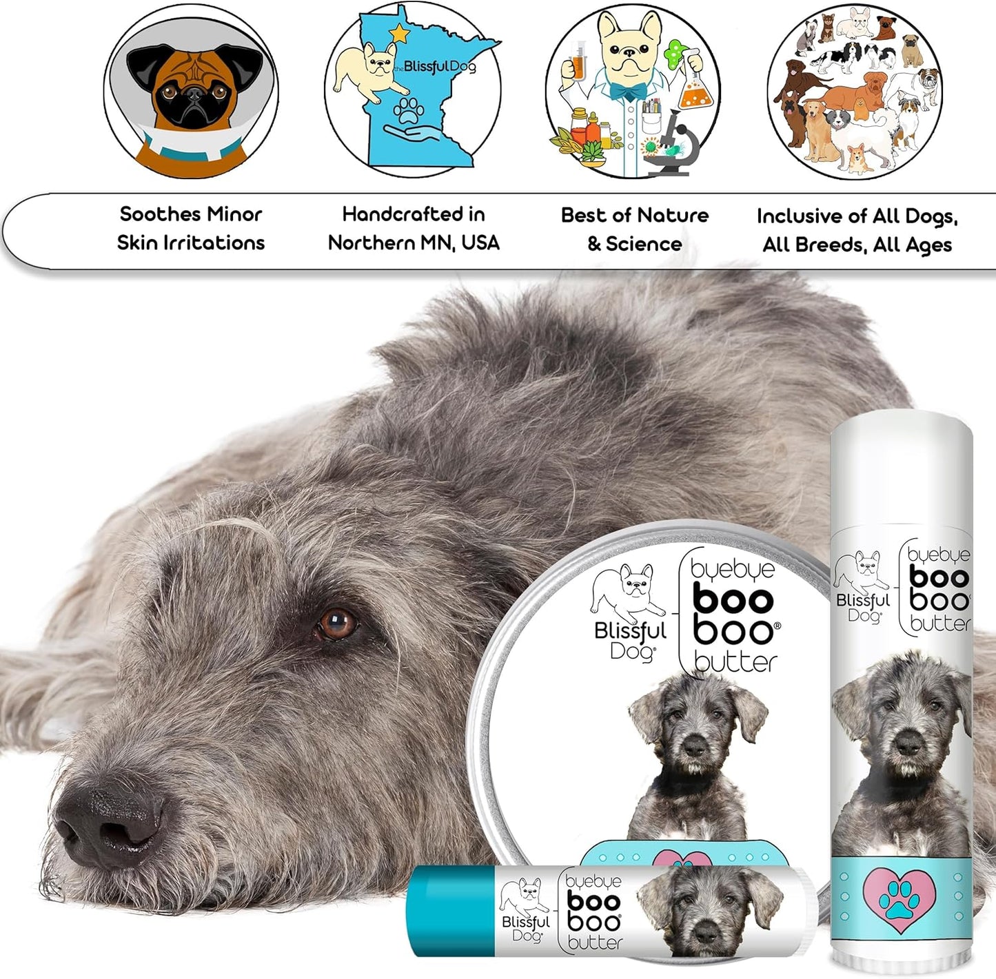 The Blissful Dog Irish Wolfhound Boo Boo Butter, 16 Ounce