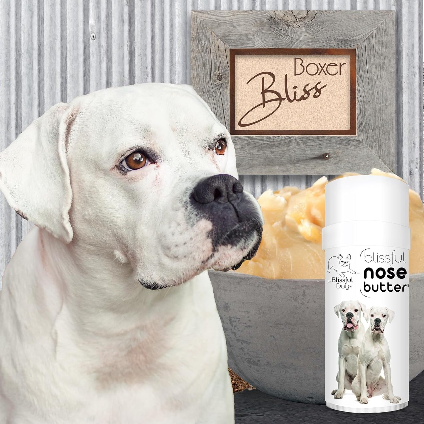 The Blissful Dog White Boxer Unscented Nose Butter, 2 oz Tube