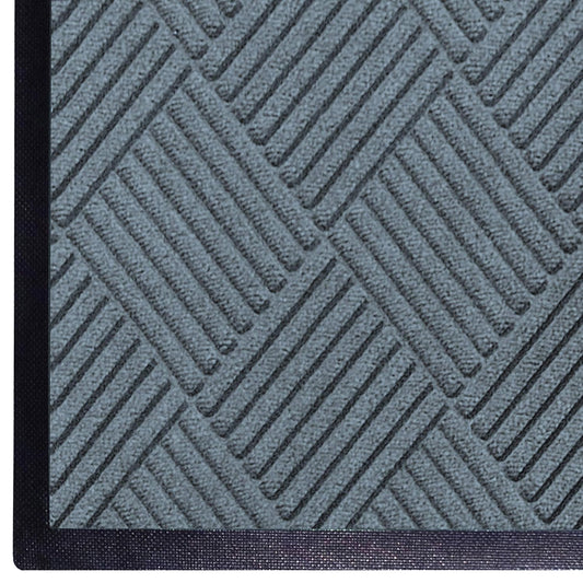 WaterHog Diamond-Pattern Commercial Grade Entrance Mat, Indoor/Outdoor Floor Mat 3' Length x 2' Width, Bluestone by M+A Matting