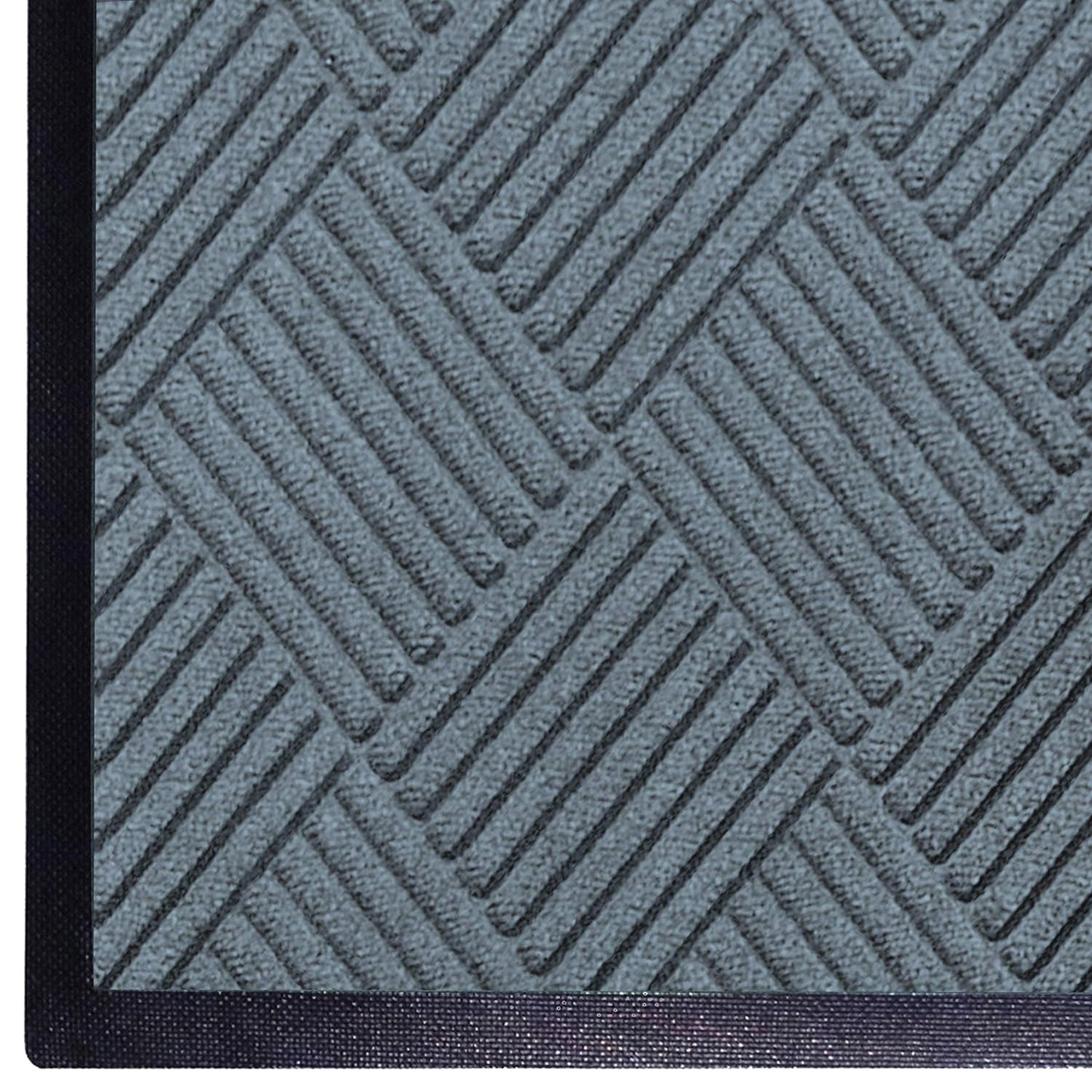 WaterHog Diamond | Commercial-Grade Entrance Mat with Rubber Border – Indoor/Outdoor, Quick Drying, Stain Resistant Door Mat (Bluestone, 3' x 12')