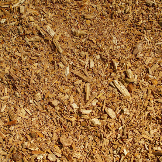 Premium Gold Wood Mulch for Landscaping, Gardens, Lawns, Potting Media, and Potted Plants (1 CF - 28 L - 30 QTS)