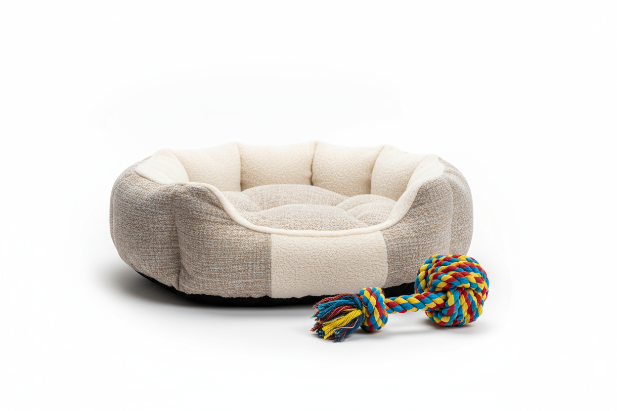 I ordered a chew toy and pet bed 